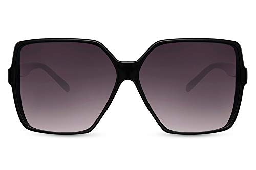 Cheapass Sonnenbrille XXL quadratisch Schmetterling Promi Fashion schwarze Schattierungen mit dunklen Verlaufsgläsern UV400-geschützt Frauen von Cheapass