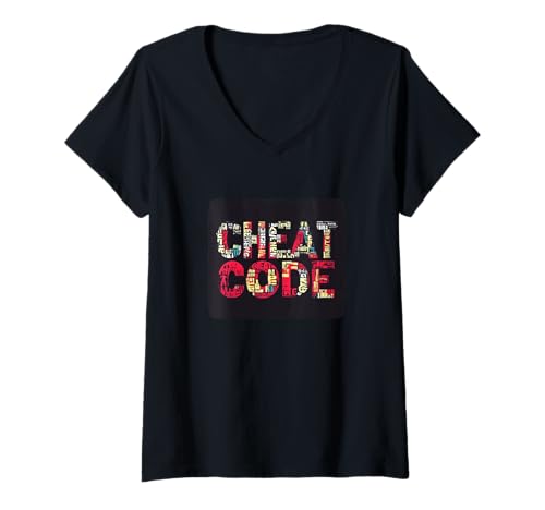 Damen Großartige Cheat-Code-Rede T-Shirt mit V-Ausschnitt Damen Großartige Cheat-Code-Rede T-Shirt mit V-Ausschnitt von Cheat Code Outfit