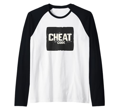 Hübsches Cheat Code Emblem für Coole Erwachsene und Kinder Raglan von Cheat Code Outfit