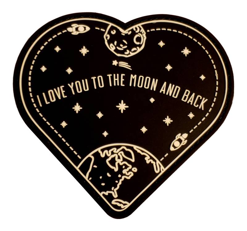 Ich Liebe Dich Bis Zum Mond Und Zurück | Pvc Patch Aufnähen von Check6Co