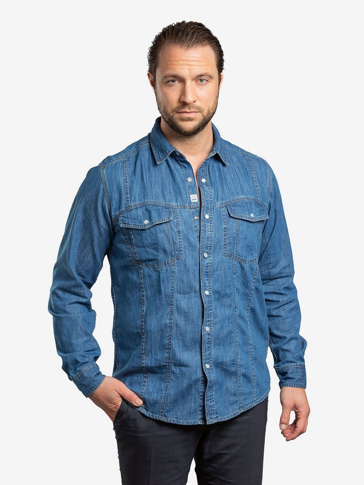 Checker Jeanshemd Dynasty Denim bluse longsleeve langarm von Checker
