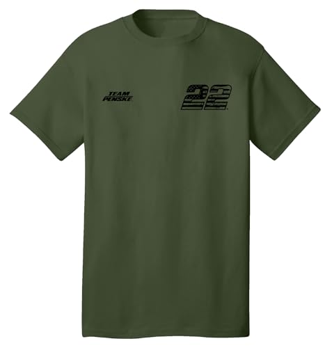 Checkered Flag Sports 2025 Patriotic Number T-Shirt – Automotive Racing Apparel, Joey Logano, Mittel von Checkered Flag Sports