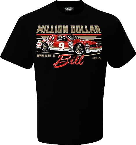 Checkered Flag Sports Bill Elliott #9 NASCAR 2023 Million Dollar Bill schwarzes T-Shirt, Schwarz, XX-Large von Checkered Flag Sports
