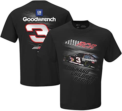 Checkered Flag Sports Richard Herren Doppelseitiges T-Shirt Childress Racing #3, schwarz, Groß von Checkered Flag Sports