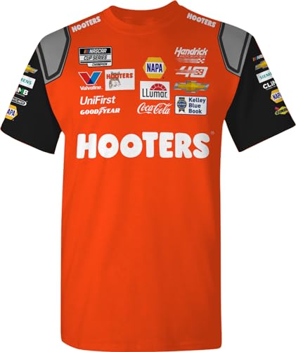 Kyle Busch #8 NASCAR 2024 Rebel Sublimated Pit Uniform Schwarzes Hemd, Chase Elliott - Hooters, 3X-Groß von Checkered Flag Sports