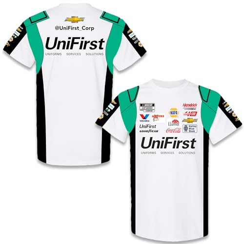 Kyle Busch #8 NASCAR 2024 Rebel Sublimated Pit Uniform Schwarzes Hemd, Chase Elliott - Unifirst, L von Checkered Flag Sports