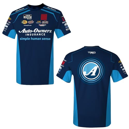 Kyle Busch #8 NASCAR 2024 Rebel Sublimated Pit Uniform Schwarzes Hemd, Martin Truex, Jr. - Auto, XX-Large von Checkered Flag Sports
