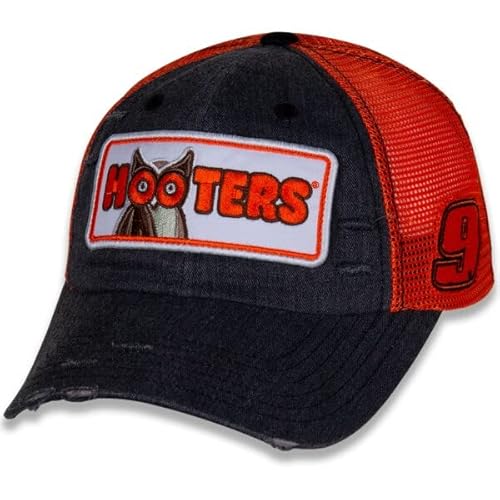 NASCAR 2023 Erwachsene Vintage Hut – Verstellbare Automotive Racing Mesh Baseball Cap, Chase Elliott Orange, Einheitsgr��e von Checkered Flag Sports