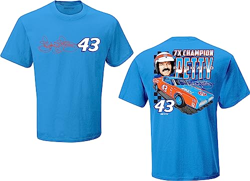 Richard Petty #43 NASCAR 2023 The King 7X Champ Erwachsene 2-seitiges T-Shirt, Saphir, XX-Large Richard Petty #43 NASCAR 2023 The King 7X Champ Erwachsene 2-seitiges T-Shirt, Saphir, XX-Large von Checkered Flag Sports
