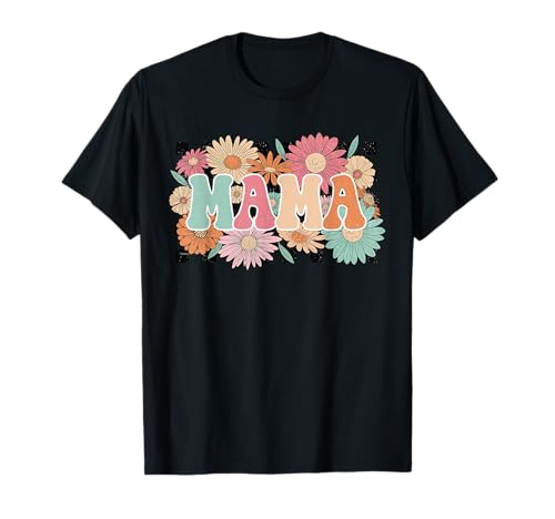 Kariertes MAMA Hemd Pastell Groovy Letters Floral Graphic T-Shirt Kariertes MAMA Hemd Pastell Groovy Letters Floral Graphic T-Shirt von Checkered Flower MAMA Tee Shirts for Moms