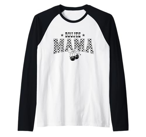 Retro Mama Kariert Kirsche Raglan Retro Mama Kariert Kirsche Raglan von Checkered Retro Boujee Mama Cherry Bow Design
