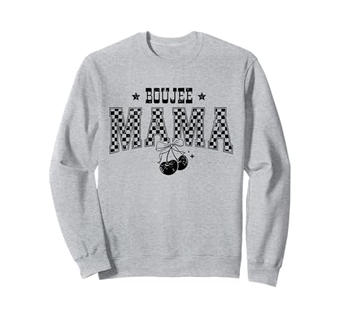 Retro Mama Kariert Kirsche Sweatshirt Retro Mama Kariert Kirsche Sweatshirt von Checkered Retro Boujee Mama Cherry Bow Design