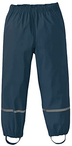 Chedin Unisex Regenhose Kinder, Regenhose Damen wasserdicht und Winddicht, Hose Atmungsaktiv Matschhose, ungefüttert Regenbundhose Überziehhose für Mädchen Jungen (98, Marine) von Chedin