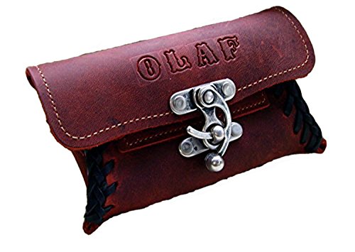 Tabaktasche Leder Farbe rot Tabakbeutel Drehertasche mit Wunschname Tabaktasche Leder Farbe rot Tabakbeutel Drehertasche mit Wunschname von Cheekrose