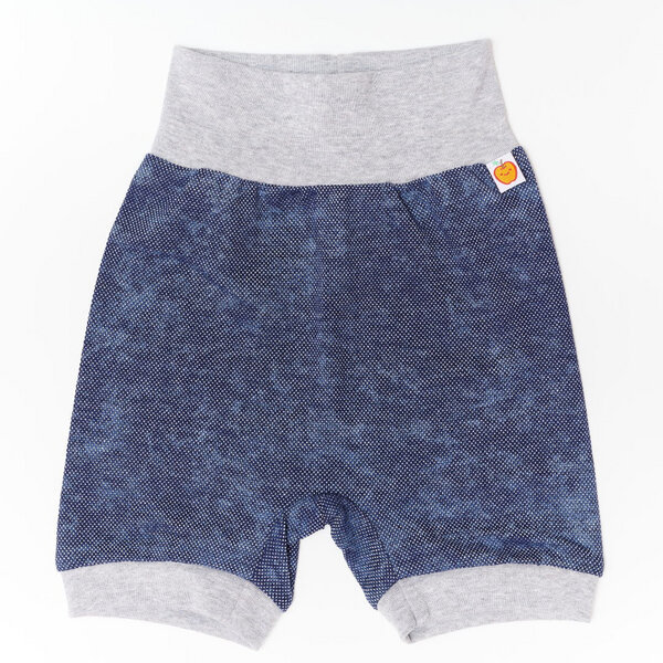 Cheeky Apple Basic-Shorts für Babys und Kinder aus Bio-Baumwolle "Baby Basic Pique" Jeansblau/Grau von Cheeky Apple