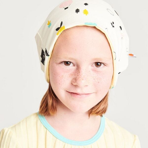 Cheeky Apple Beanie-Haube aus Bio-Baumwolle "Lief Leven/Vanilla" von Cheeky Apple