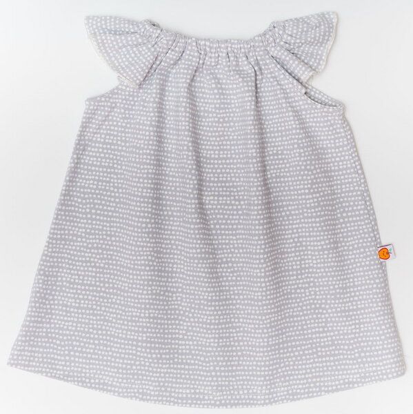 Cheeky Apple Hängerkleidchen aus Bio-Baumwolle "Baby Basic Dotted Lines" Grau/Weiß von Cheeky Apple