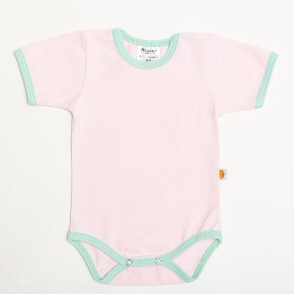 Cheeky Apple Kurzarm-Body aus Bio-Baumwolle "Pastell Uni" Rosa/Türkis/Hellblau von Cheeky Apple