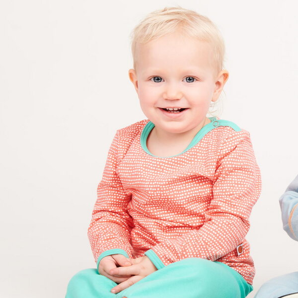 Cheeky Apple Langarm Baby-Shirt aus Bio-Baumwolle "Dotted Lines" von Cheeky Apple