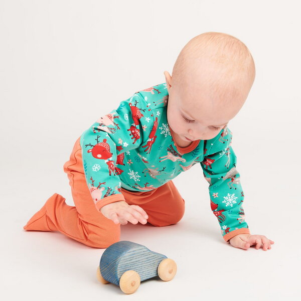 Cheeky Apple Langarm Baby-Shirt aus Bio-Baumwolle "Winterreh" von Cheeky Apple