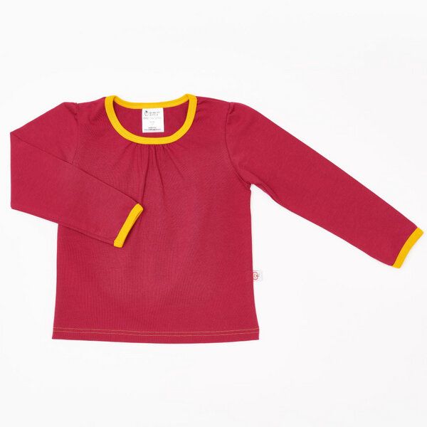Cheeky Apple Mädchen Langarm-Top aus Bio-Baumwolle "Jersey Bordeaux" von Cheeky Apple