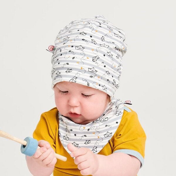 Cheeky Apple Wendbares Dreieckstuch "Goldschiffchen" aus Bio-Baumwolle von Cheeky Apple