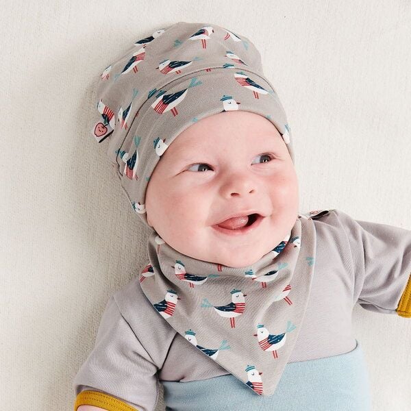 Cheeky Apple Wendbares Dreieckstuch "Strandmöwe Fiete" aus Bio-Baumwolle von Cheeky Apple