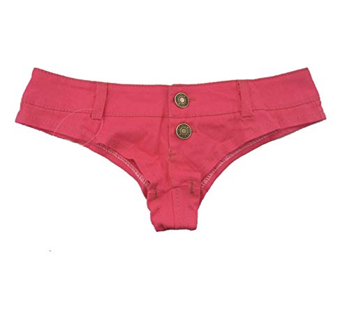 Cheeky Folie Sexy Frauen Denim Short Abgeschnitten Tanga Niedrig Anheben, Rosa Größe XXL, Ref SJ6-7 von Cheeky Folie