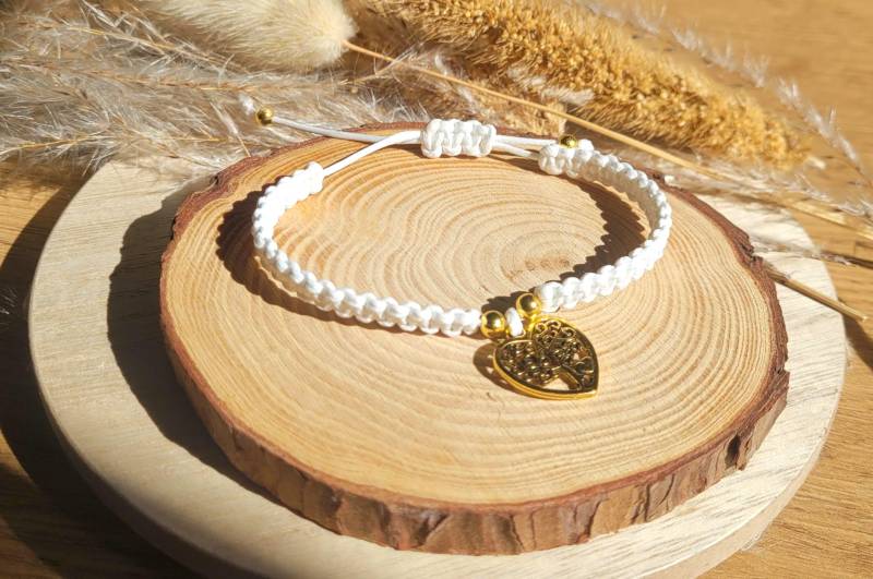 Makramee Armband Mit Lebensbaum-Anhänger | Muttertagsgeschenk Geburtstagsgeschenk Süsse Idee Zum Verschenken von CheekyLikeDesign