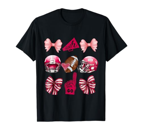 Alabama Coquette Bow Cheer Fußball Mama Frauen Mädchen Junge Kinder T-Shirt Alabama Coquette Bow Cheer Fußball Mama Frauen Mädchen Junge Kinder T-Shirt von Cheer Coquette Bow American Football Autumn Cute