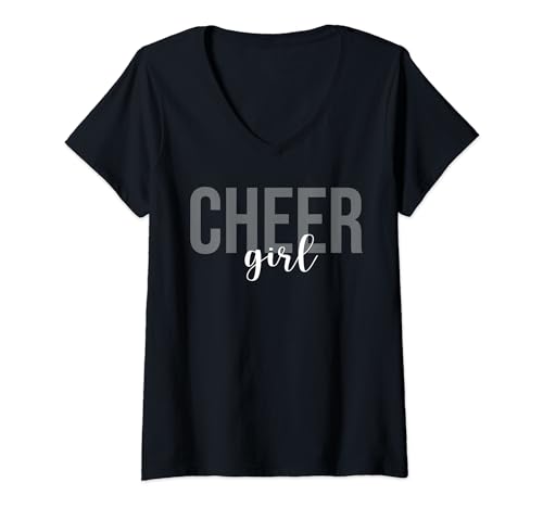 Damen Cheer Girl Cheerleading weibliche Cheerleader T-Shirt mit V-Ausschnitt von Cheer Girl Cheerleading Gifts