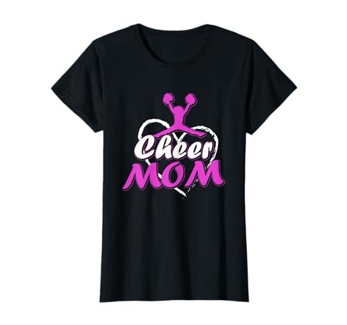Cheer Mom | Gymnastik Cheerleading | Cheerleader T-Shirt Schwarz XS Unisex-Erwachsene Frauen Crew-Neck Kurzarm von Cheer Mom Gymnastics Cheerleading Cheerleader Gift