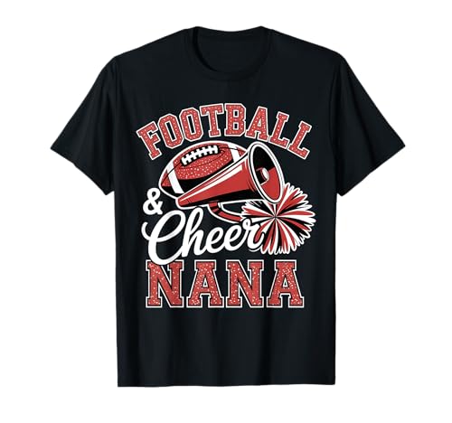 Fußball Cheer Nana für Damen Herren Vintage Cheerleader T-Shirt von Cheer Nana Tees Football Lover Women Men
