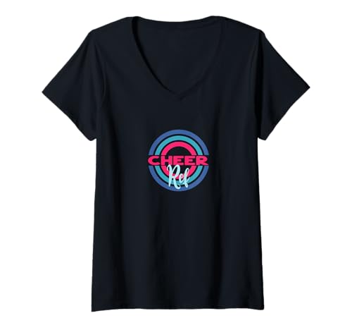 Damen Cheer Ref in modernen Kreisen T-Shirt mit V-Ausschnitt Damen Cheer Ref in modernen Kreisen T-Shirt mit V-Ausschnitt von Cheer Ref Merch