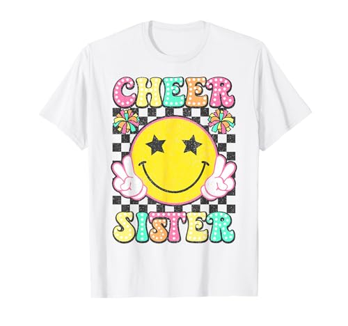 Retro Cheer Sister Cheerleader Cheerleading Frauen Mädchen T-Shirt Retro Cheer Sister Cheerleader Cheerleading Frauen Mädchen T-Shirt von Cheer Sister Cheerleading Cheerleader