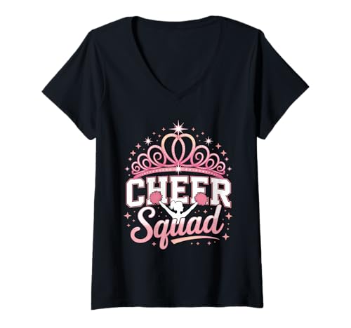 Damen Cheer Squad Cheerleading Cheerleader Cheering Squad Matching T-Shirt mit V-Ausschnitt Damen Cheer Squad Cheerleading Cheerleader Cheering Squad Matching T-Shirt mit V-Ausschnitt von Cheer Squad Group Designs