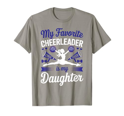Cheer Mama Papa Meine Lieblings-Cheerleader-Tochter Marineblau T-Shirt von Cheer Tees NYC