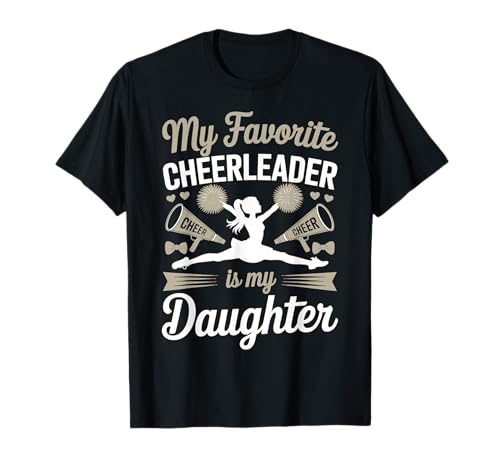 Cheer Mama Papa Meine Lieblings-Cheerleaderin ist Meine Tochter Gray T-Shirt Cheer Mama Papa Meine Lieblings-Cheerleaderin ist Meine Tochter Gray T-Shirt von Cheer Tees NYC