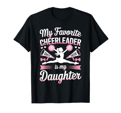Cheer Mama Papa Meine Lieblings-Cheerleaderin ist Meine Tochter Pink T-Shirt Cheer Mama Papa Meine Lieblings-Cheerleaderin ist Meine Tochter Pink T-Shirt von Cheer Tees NYC