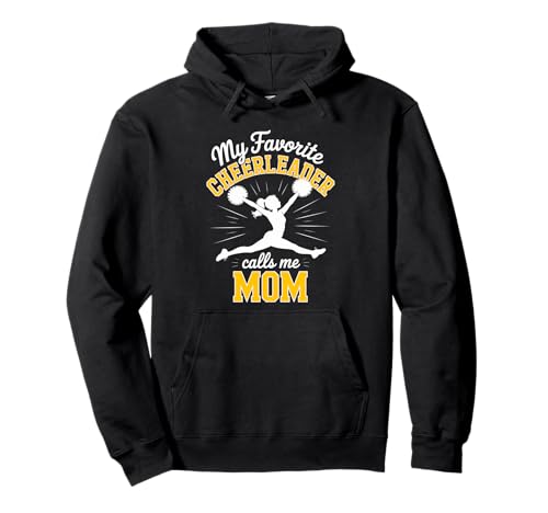 Cheerleader-Mama Meine Lieblings-Cheerleader-Tochter Gelb Pullover Hoodie von Cheer Tees NYC