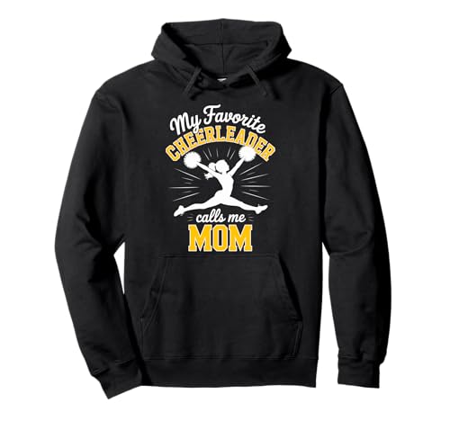 Cheerleader-Mama Meine Lieblings-Cheerleader-Tochter Gelb Pullover Hoodie von Cheer Tees NYC