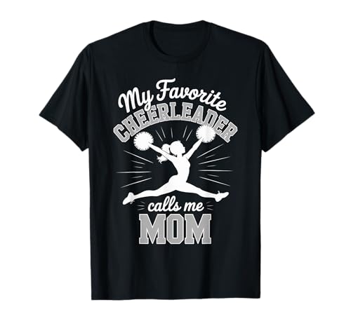 Cheerleader-Mama Meine Lieblings-Cheerleader-Tochter Gray T-Shirt von Cheer Tees NYC