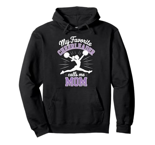Cheerleader-Mama Meine Lieblings-Cheerleader-Tochter Lavender Pullover Hoodie von Cheer Tees NYC