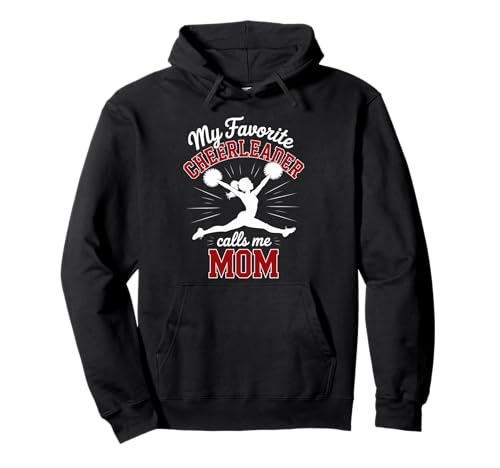 Cheerleader-Mama Meine Lieblings-Cheerleader-Tochter Maroon Red Pullover Hoodie von Cheer Tees NYC
