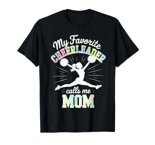 Cheerleader-Mama Meine Lieblings-Cheerleader-Tochter Tie Dye T-Shirt von Cheer Tees NYC