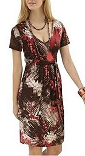 Cheer Shirtkleid Kleid Farbe Braun Rot Gr. 40 von Cheer
