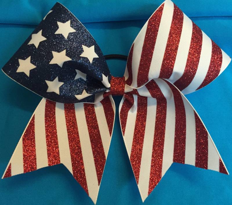 Stars & Stripes Glitzerschleife Schleife Mit Zum 4.juli Ripsband Stars & Stripes Glitzerschleife Schleife Mit Zum 4.juli Ripsband von CheerbowsbyBonnie