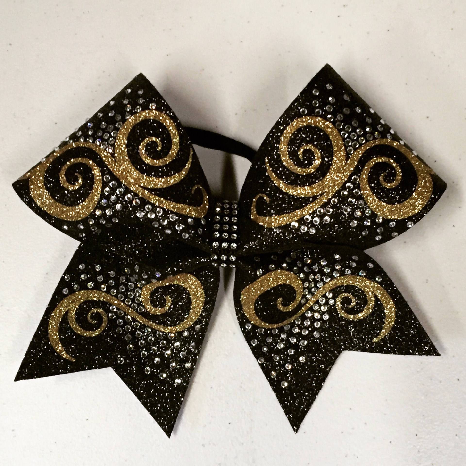 Süße Swirls Strass Cheer Schleife Süße Swirls Strass Cheer Schleife von Cheercuties