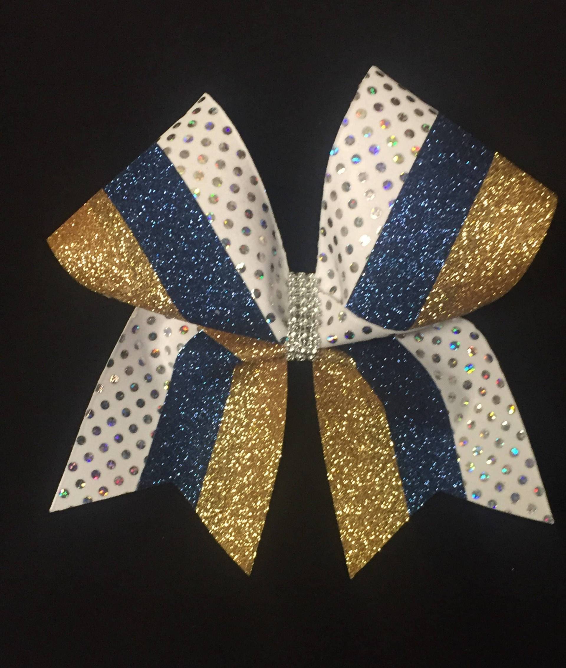 Zweifarbige Glitzer Pailletten Dot Cheer Schleife Zweifarbige Glitzer Pailletten Dot Cheer Schleife von Cheercuties