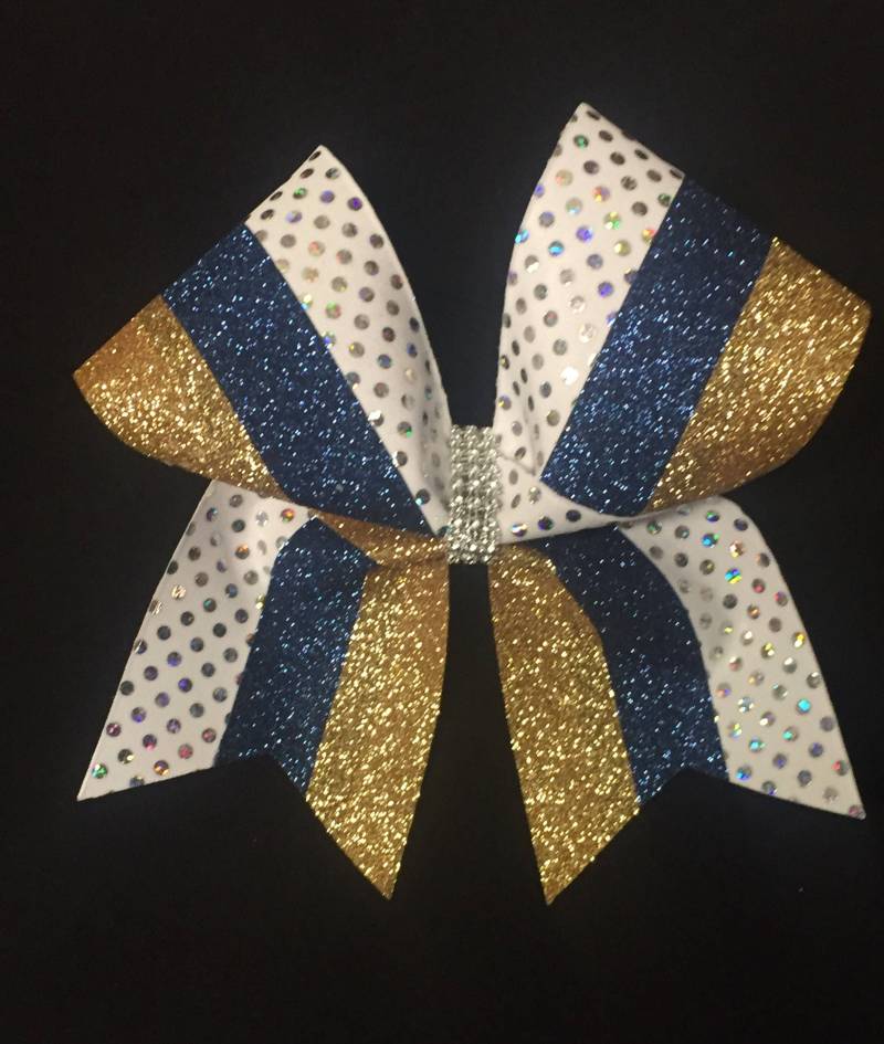 Zweifarbige Glitzer Pailletten Dot Cheer Schleife Zweifarbige Glitzer Pailletten Dot Cheer Schleife von Cheercuties